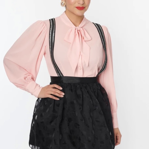 Unique Vintage Light Pink Gwen Blouse - Picture 2 of 5